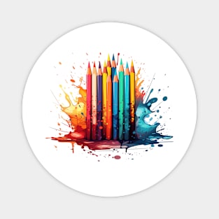 Pencil Watercolor Magnet